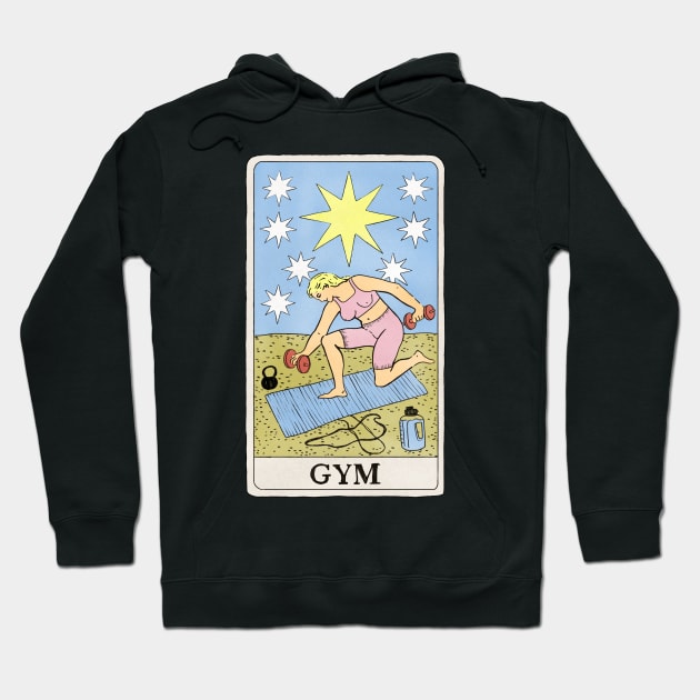 Tarot Card Gym Hoodie by Mary Rose 73744